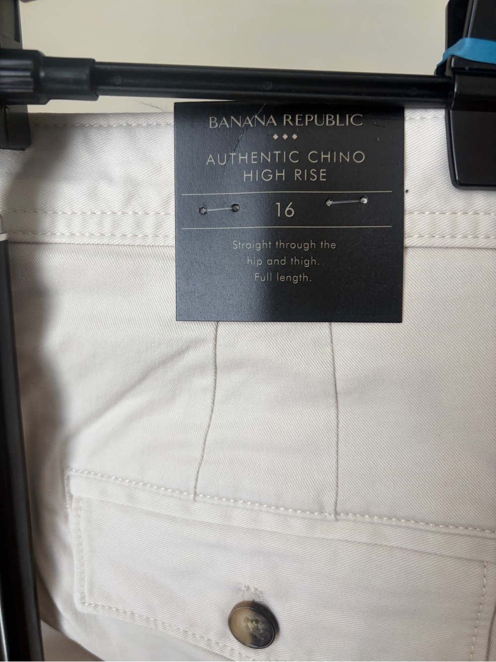 NWT Banana Republic High-Rise Authentic White Chino Pants Sz 16 - Picture 6 of 9